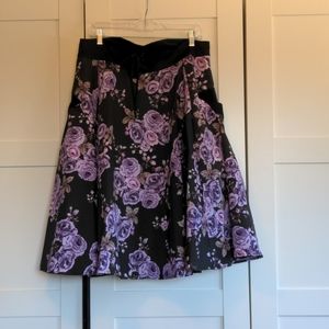 NWOT Laura Byrnes Purple Rose Coset Skirt 2X